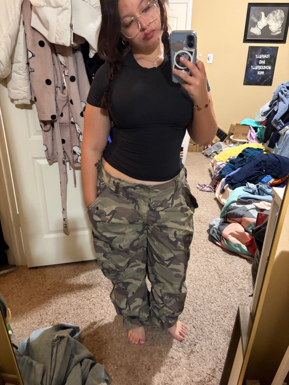 Abercrombie & Fitch camo Y2K cargo pants Size 33" or 16s